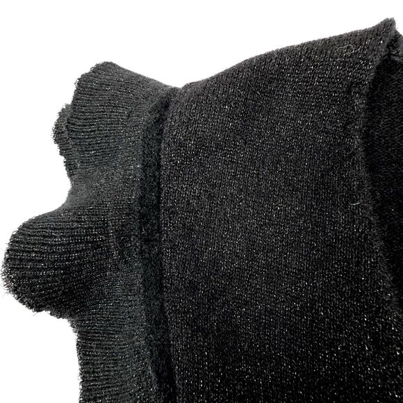 Wyeth by Todd Magill Women Cashmere Ruffle V-Neck Sweater S Shimmer Evening Knit - Picture 5 of 12